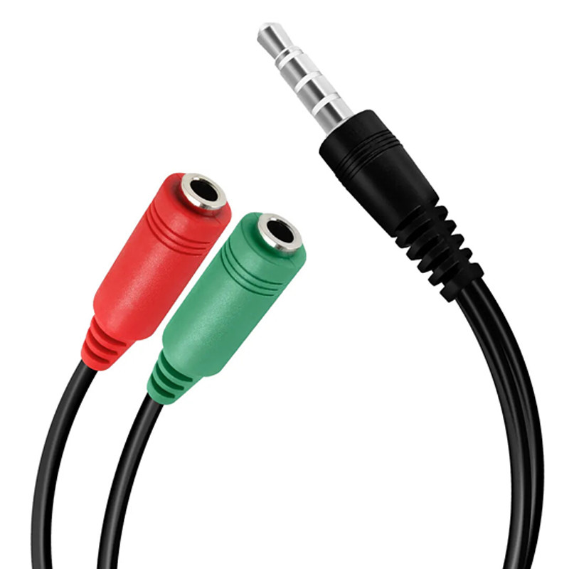 Câble Audio Jack Male Vers Jack Femelle Pour Casque Noir en Tunisie