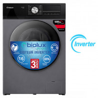 Machine à Laver Frontale Biolux Inverter M-ECO120S 10Kg Silver en Tunisie