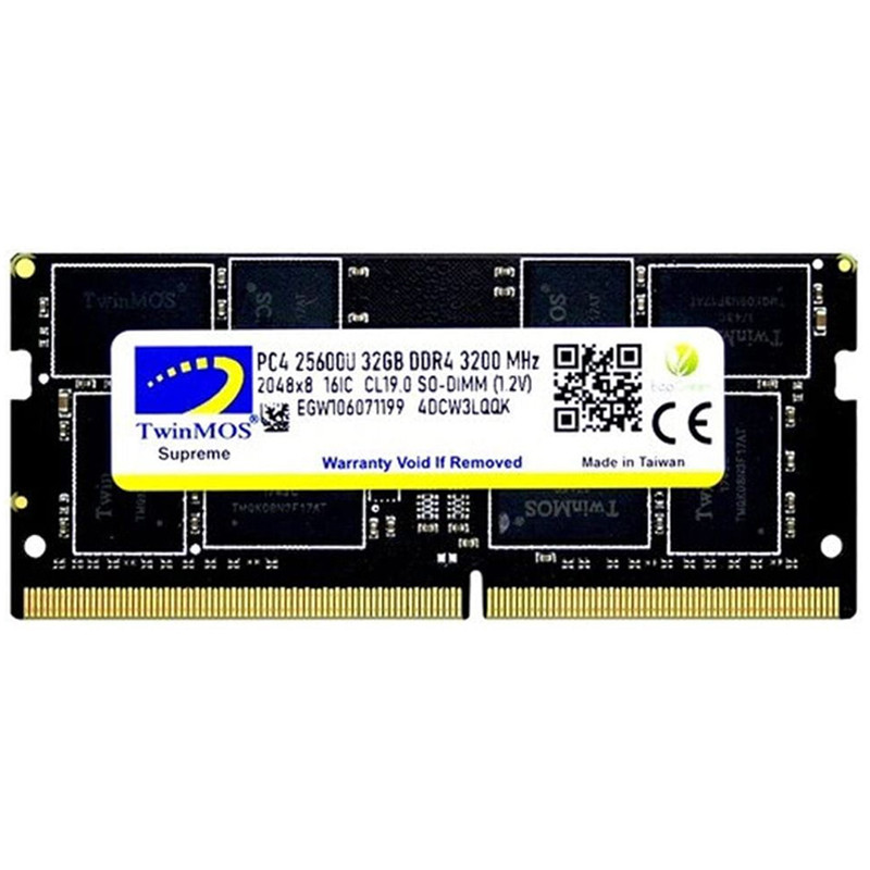 Barrette Mémoire TwinMOS 32Go DDR4 3200MHz SO-DIMM en Tunisie