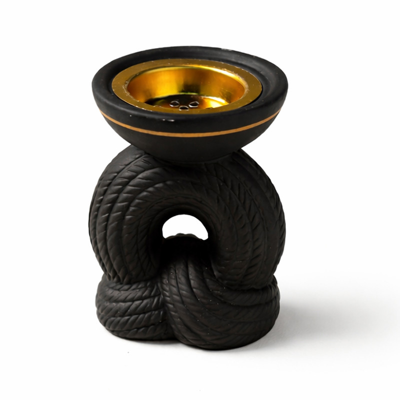 Encensoir Moderne en Céramique Noire & Doré en Tunisie