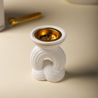 Encensoir Moderne en Céramique Blanc & Doré en Tunisie