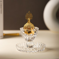 Encensoir En Cristal Avec Couvercle Doré En Tunisie