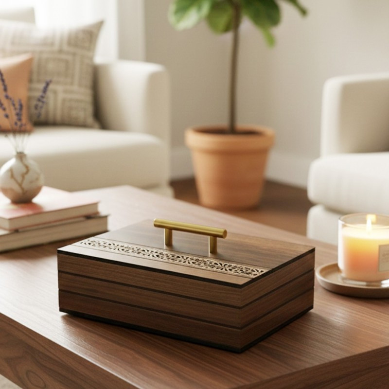 Boîte de Rangement Décorative en Bois En Tunisie