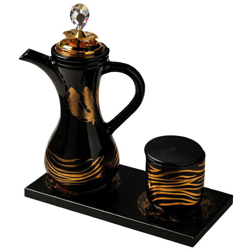 Encensoir en Céramique Noir & Doré en Tunisie