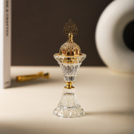 Encensoir En Verre Avec Couvercle Doré En Tunisie