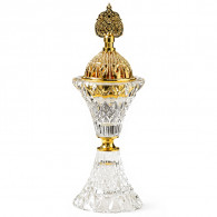 Encensoir En Verre Avec Couvercle Doré En Tunisie