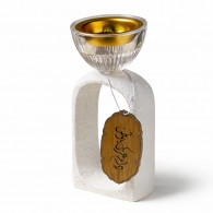 Encensoir Moderne Moderne en Céramique Blanche avec Bol en Verre en Tunisie