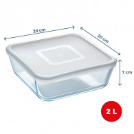 Plat À Four Pyrex Cook & Freeze Avec Couvercle Carré 20 x 20 Cm en Tunisie