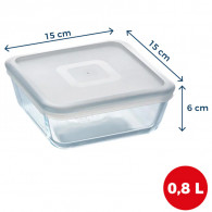 Plat À Four Pyrex Cook & Freeze Avec Couvercle 15x15 Cm