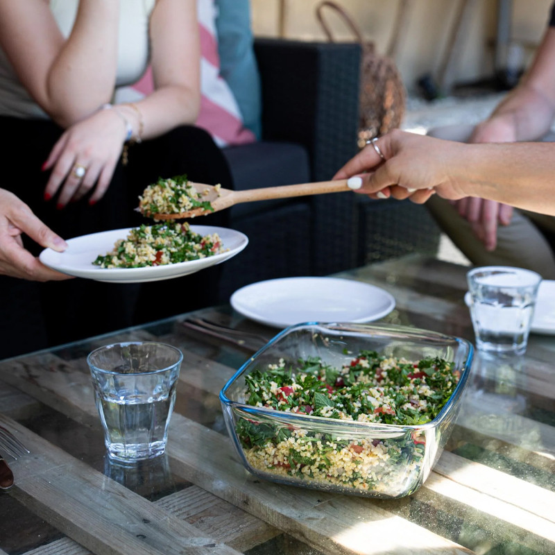 Plat À Four Pyrex Cook & Store Avec Couvercle Carré 25 x 22 Cm en Tunisie