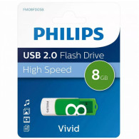 Clé USB Philips Vivid 8Go USB 2.0 Blanc