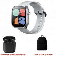 Pack Mibro Montre Connectée C4 + Earbuds 5 Silver en Tunisie