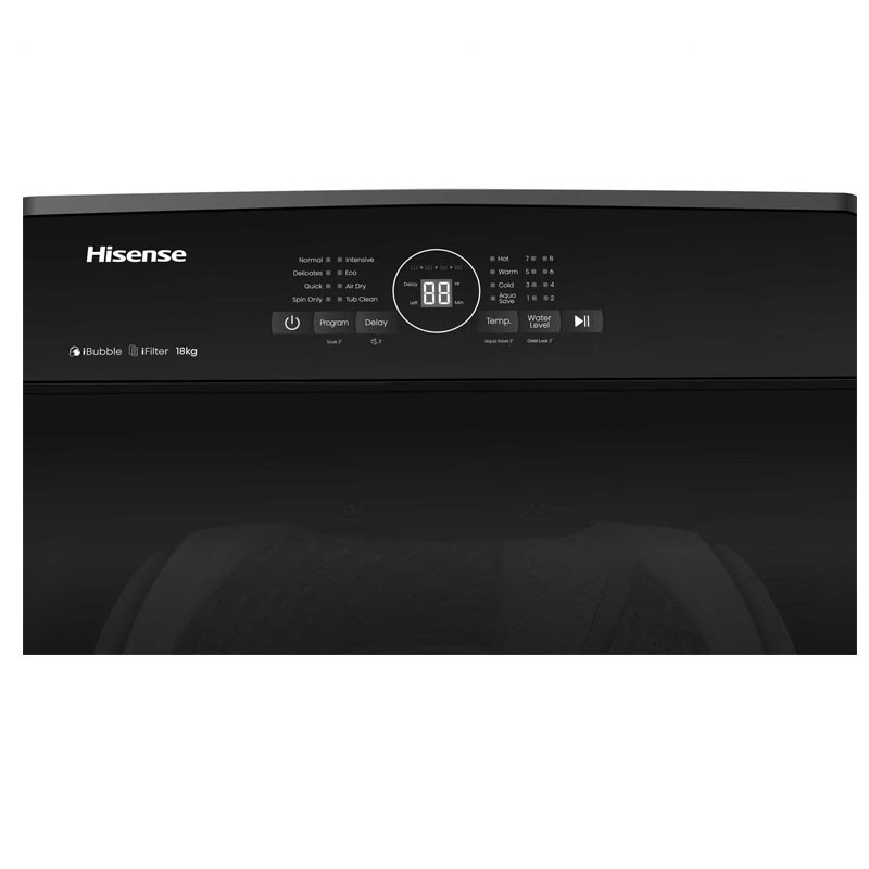 Machine à Laver Top Hisense Inverter WT3I1823UB 18Kg Silver en Tunisie