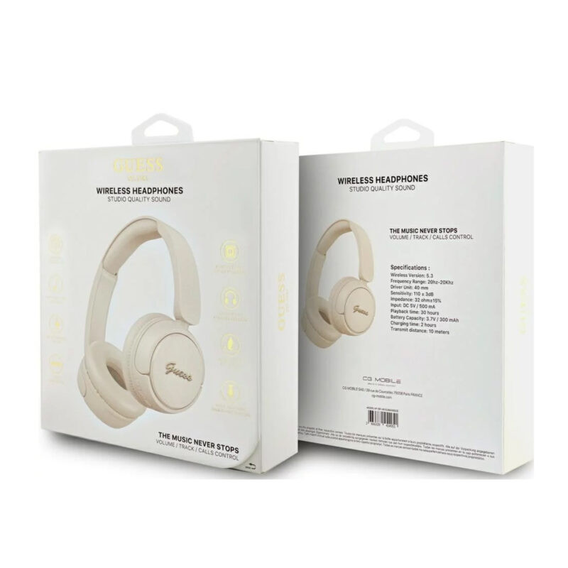 Micro Casque Bluetooth Guess Beige en Tunisie