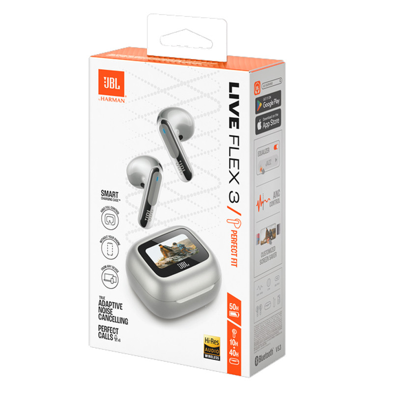 Ecouteurs Sans Fil JBL Live Flex 3 Silver En Tunisie