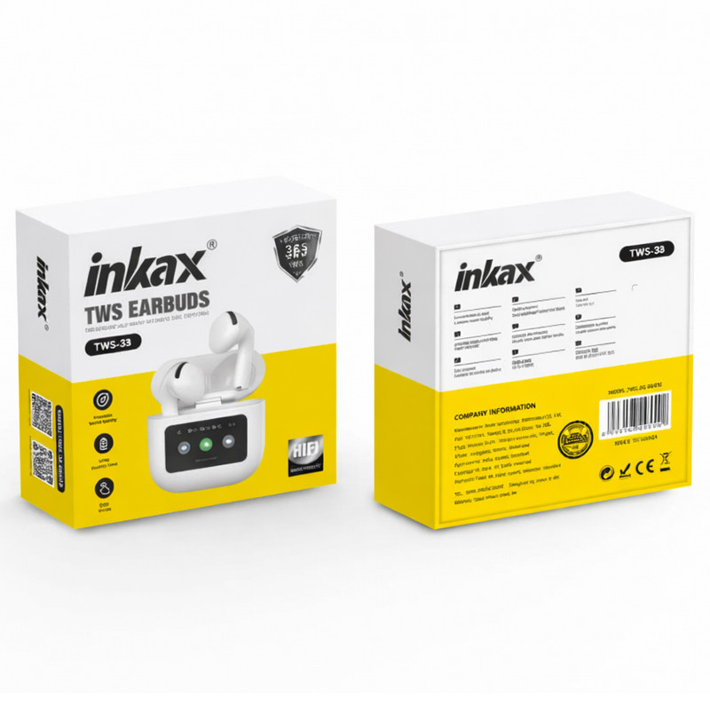 Ecouteurs Sans Fil Inkax TWS-38 Blanc En Tunisie