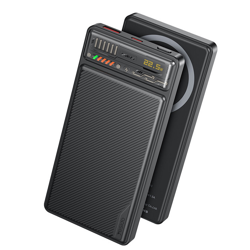 Power Bank Sans Fil Yesido YP57 10 000 mAh Noir En Tunisie