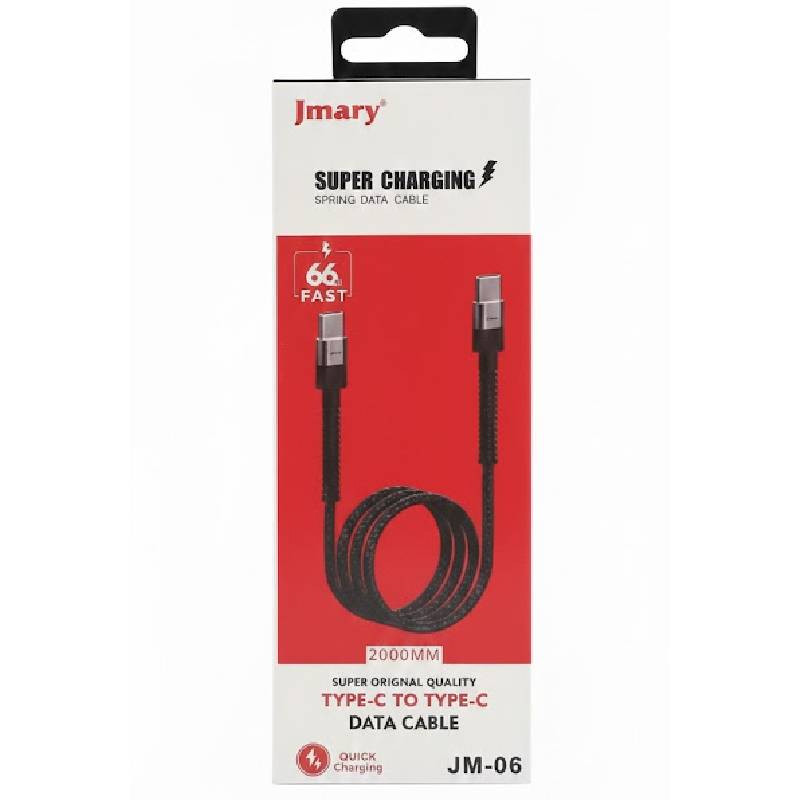 Câble Chargeur Jmary USB‑C Vers USB‑C Noir En Tunisie