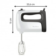 Batteur Electrique Moulinex Prep'Mix HM462110 500W Blanc en Tunisie