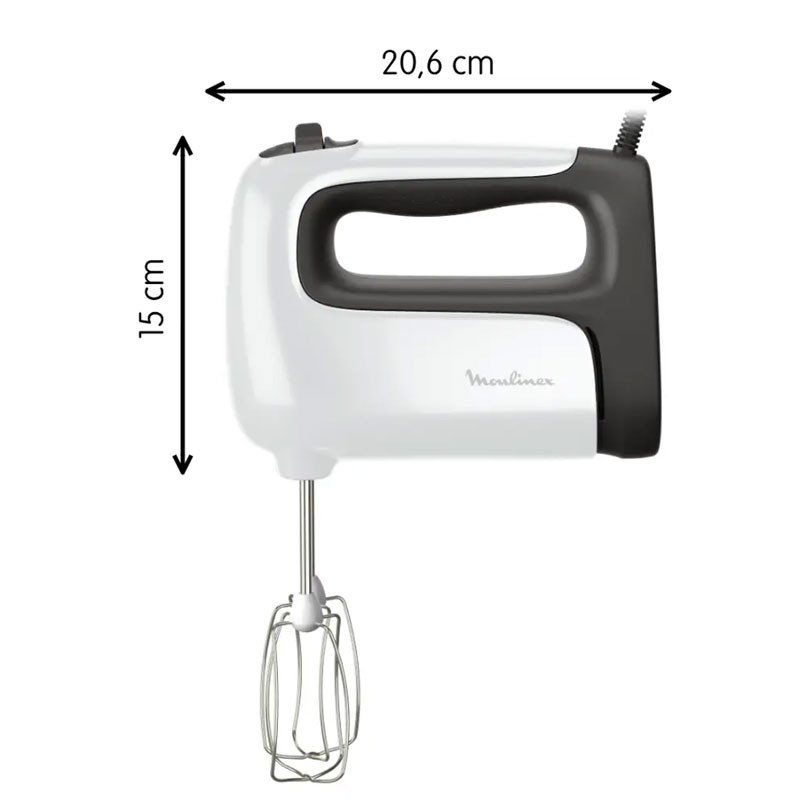 Batteur Electrique Moulinex Prep'Mix HM462110 500W Blanc en Tunisie