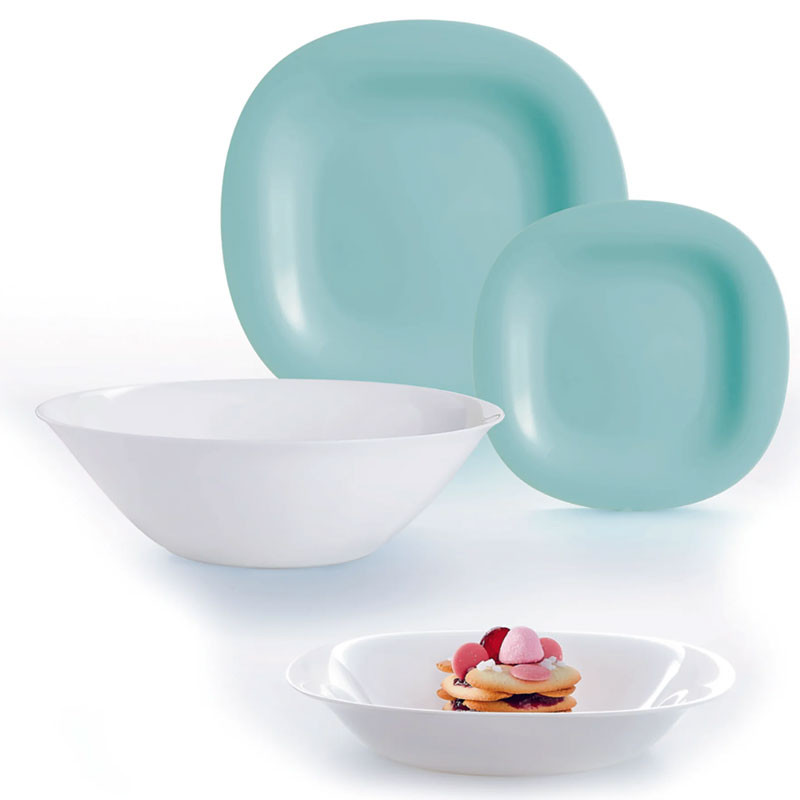 Service à Table Luminarc Carine Light P7627 19 Pièces Blanc & Bleu en Tunisie