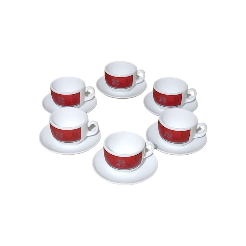 Coffret De 6 Tasses à Café Luminarc Rubis V7682 22CL Rouge en Tunisie