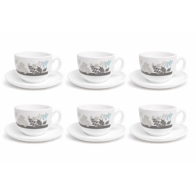 Coffret De 6 Tasses à Café Luminarc Foliage V7683 9CL Blanc en Tunisie