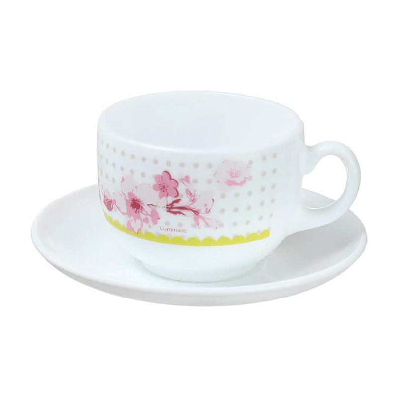 Coffret De 6 Tasses à Café Luminarc Garden V7686 9CL Blanc en Tunisie