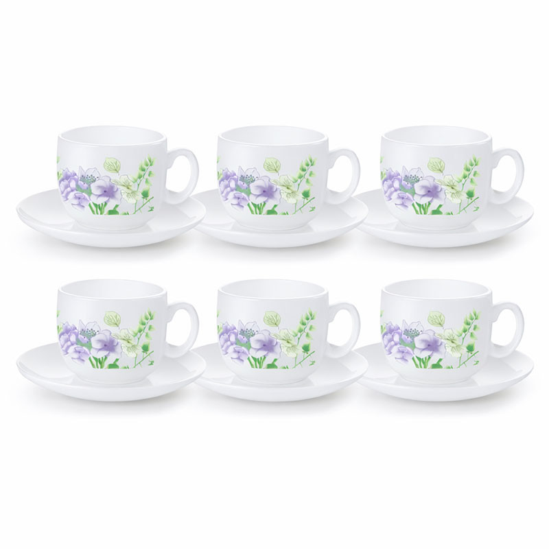 Coffret De 6 Tasses à Café Luminarc Mabelle V7992 22CL Blanc en Tunisie