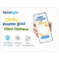 Offre Fibre Optique Hexabyte 50M 12 Mois en Tunisie