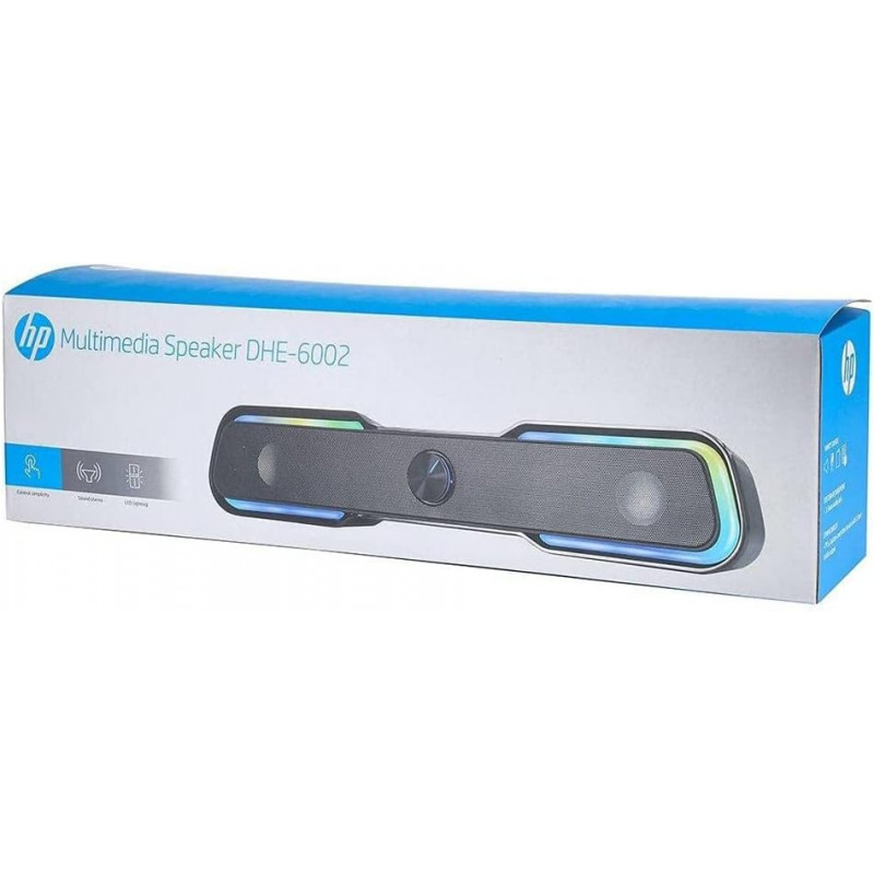 Haut Parleur Gamer HP DHE 6002 RGB Noir en Tunisie