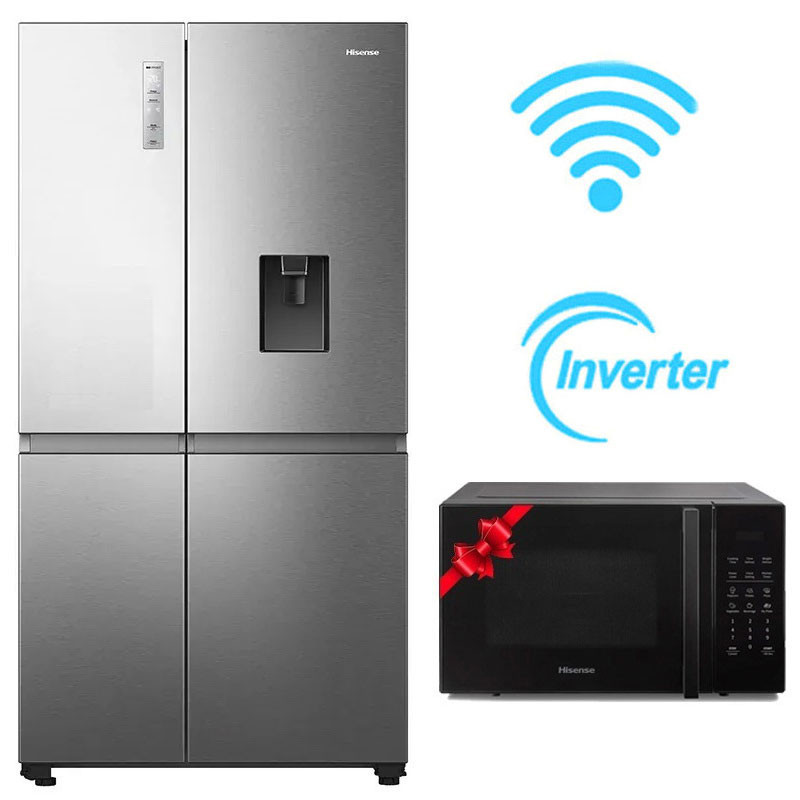 Réfrigérateur Side By Side Hisense Inverter RS5P668NMC 637L NoFrost Inox EN Tunisie