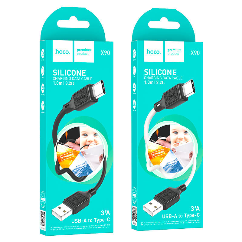 Câble Chargeur Hoco X90 Type-C Noir En Tunisie