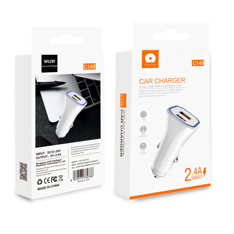 Chargeur Voiture Wuw C1492 2 Ports Blanc En Tunisie