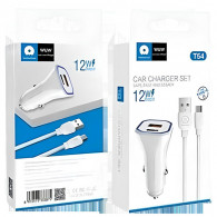 Chargeur Voiture Wuw T54 Avec Câble Type-C Blanc En Tunisie