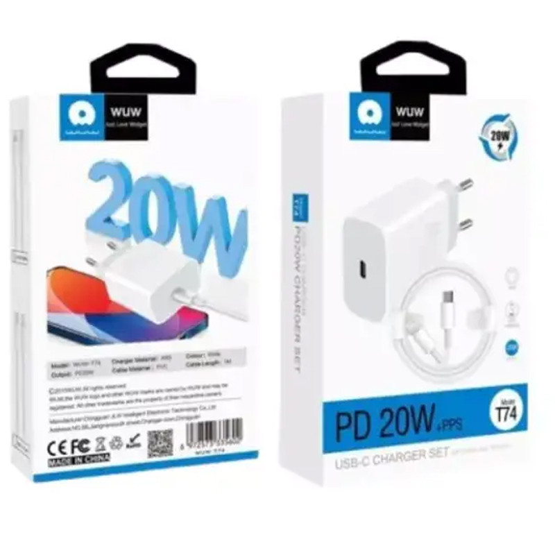 Chargeur Wuw T74 Lightning Blanc En Tunisie