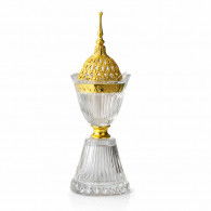 Encensoir Oriental En Verre Lux 96-15 Doré en Tunisie