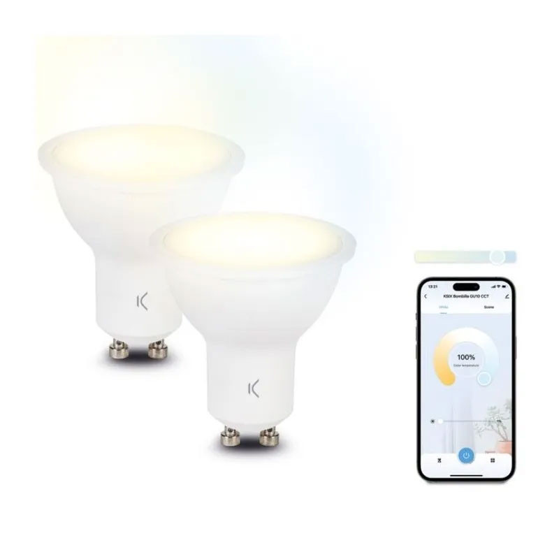 Pack De 2 Ampoules Ksix BXBULBGU12 Smart Blanc EN Tunisie