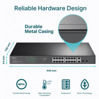 Switch TP-LINK TL-SG1218MPE 2G Class4 PoE SFP En Tunisie
