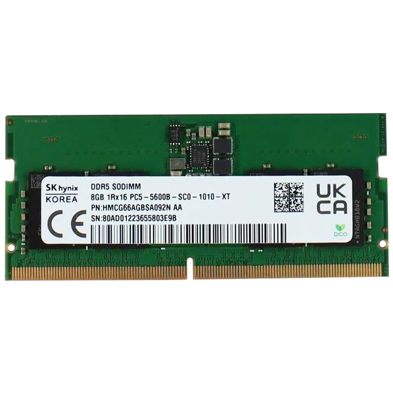 Barrette Mémoire SK Hynix 8Go DDR5 5600MHz U-DIMM en Tunisie