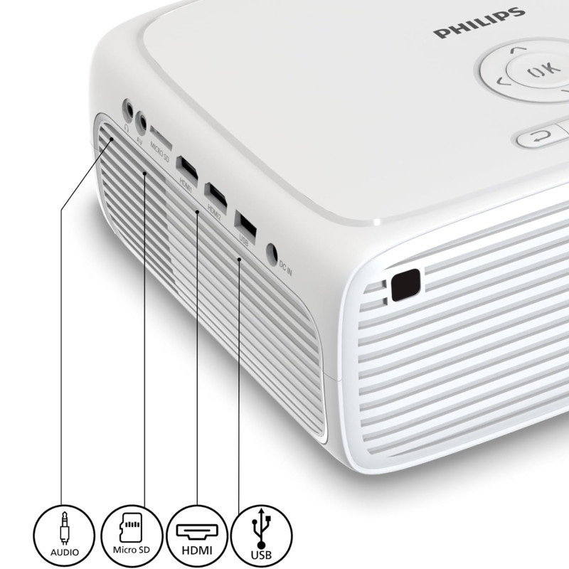 Vidéo Projecteur Philips NeoPix 200 Full HD LCD Blanc en Tunisie