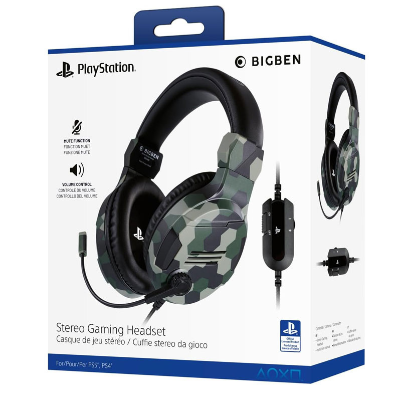 Micro Casque Gaming Bigben pour PS4 Vert Militaire en Tunisie