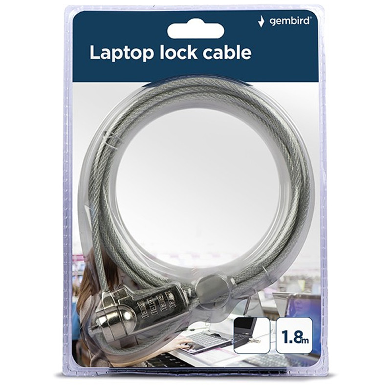 Câble De Sécurité Antivol Gembird LK-CL-01 Argent en Tunisie