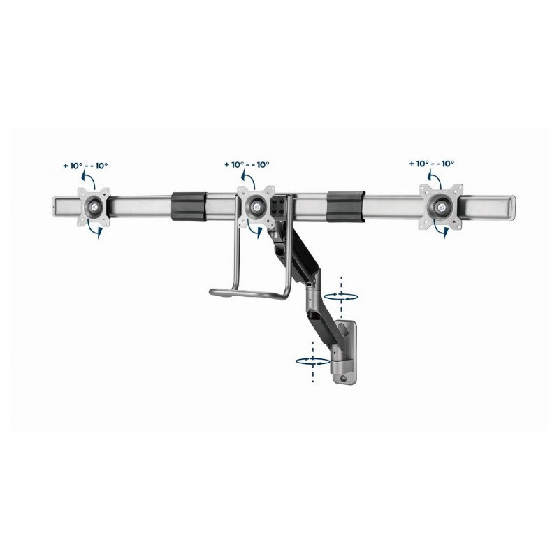 Support De Bureau Gembird MA-WA3-01 17"- 27" Noir en Tunisie