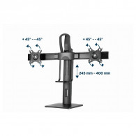 Support De Bureau Gembird MS-D2-01 17"-27" Noir en Tunisie