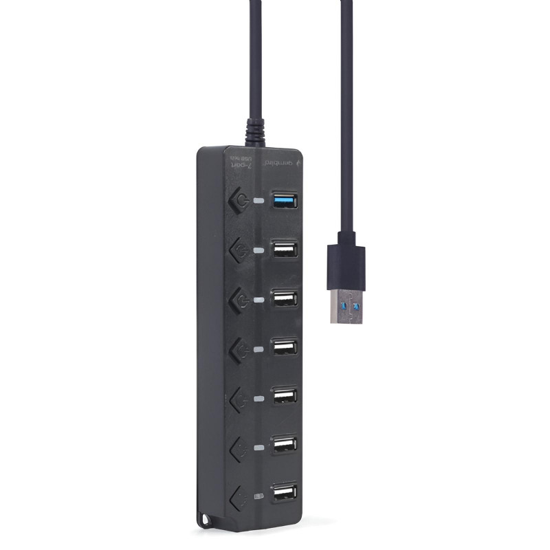 Hub USB Gembird 7 Ports USB-A/USB-C Vers USB-A Noir en Tunisie