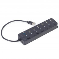 Hub USB Gembird 7 Ports USB-A/USB-C Vers USB-A Noir en Tunisie