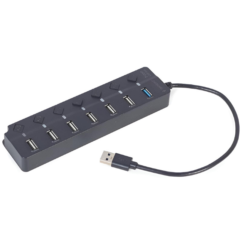 Hub USB Gembird 7 Ports USB-A/USB-C Vers USB-A Noir en Tunisie