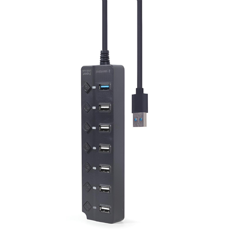 Hub USB Gembird 7 Ports USB-A/USB-C Vers USB-A Noir en Tunisie