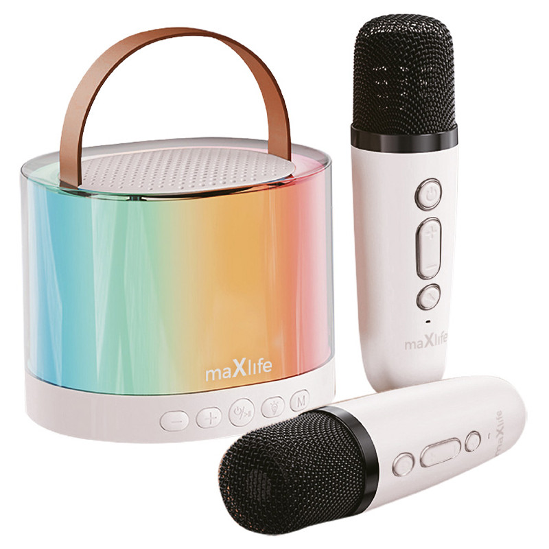 Enceinte karaoké Bluetooth Maxlife MXKS-200 Blanc en Tunisie